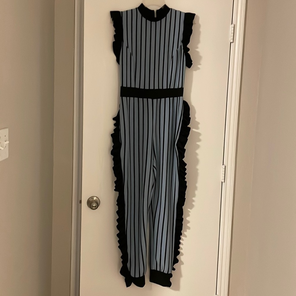 EUC striped jumpsuit